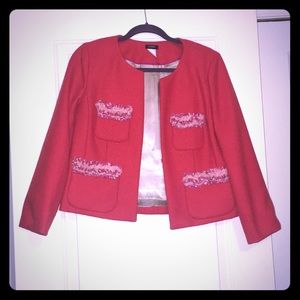 *Must-Have* J. Crew Red & Pink Blazer